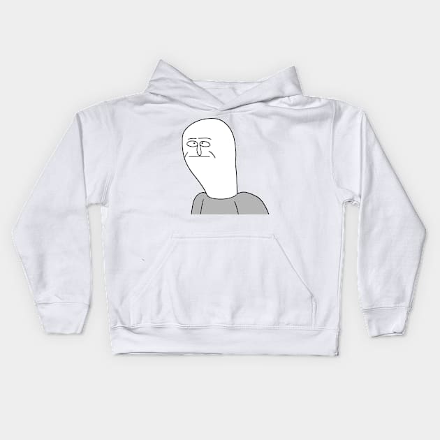 Bald Man Kids Hoodie by LaserPewPew